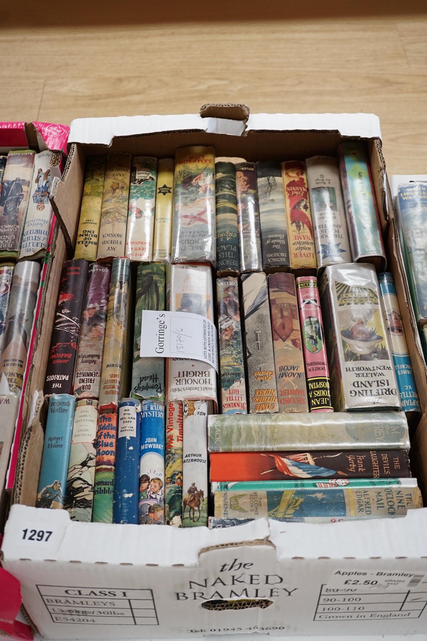 Children's Books - mostly illus. and in d/wrappers, including Biggles books; the Westermans; MacVicar's Tiger Mountain, Capon's The Cave of Cornelius; (1950's / 60's), approx. 120.